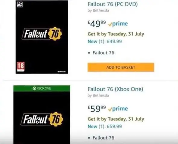 Fallout 76 Release Date - Amazon Lists 31st July