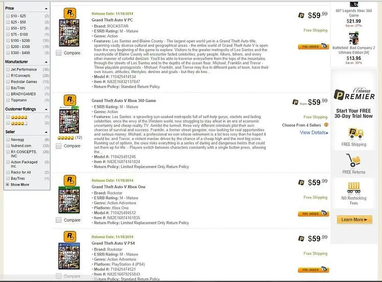 Newegg posts November release date for remastered GTA V