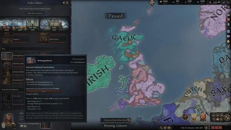 Crusader Kings 3 Culture and Innovations (Technology) Guide