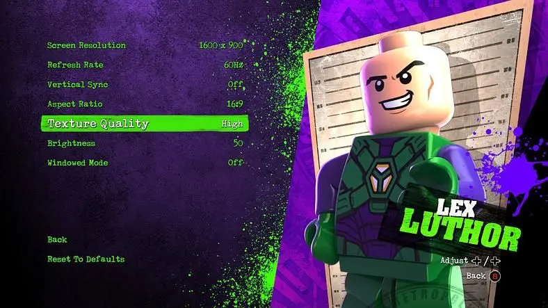 LEGO DC Super Villains PC Graphics Options Revealed