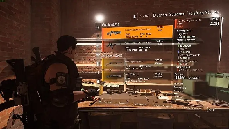 The Division 2 Lullaby Upgrade - How to Upgrade Exotic Weapons With Crafting