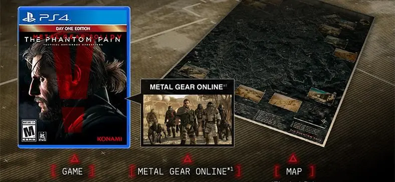 Metal Gear Solid 5: The Phantom Pain box art missing 'A Hideo Kojima Game' and Kojima Productions logo