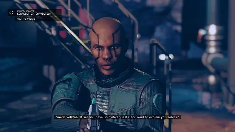 Starfield: Shattered Space Conflict in Conviction Quest - Killing or Sparing Vaeric