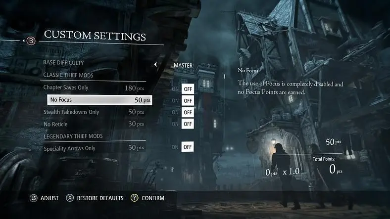 Eidos detail Thief's customisable UI and gameplay, offers 'Iron Man'