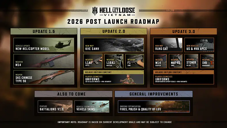 Hell Let Loose: Vietnam 2026 Roadmap Revealed, Three Major Updates Planned