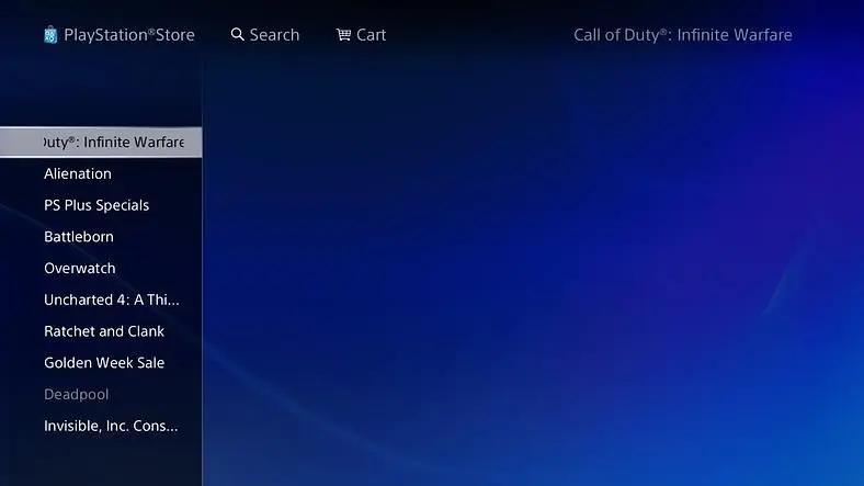 Name of new Call of Duty game leaked thanks for PSN Store error