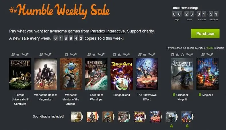 Paradox Interactive gets in on Humble Bundle weekly sale