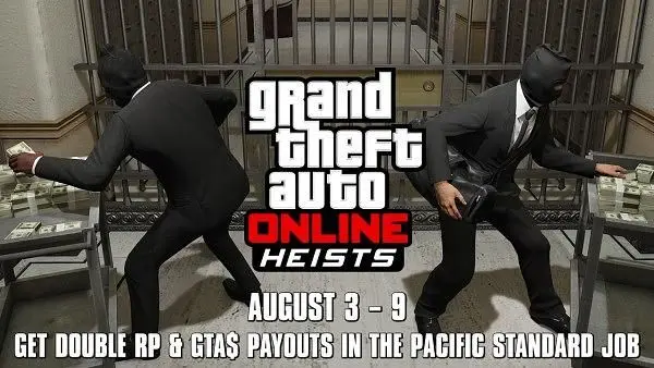 Earn double cash and RP from GTA Online's Pacific Standard Job this week
