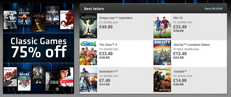 EA kicks off huge Black Friday sale on Origin