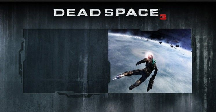 Dead Space 3 screenshot and logo orbiting the Internet