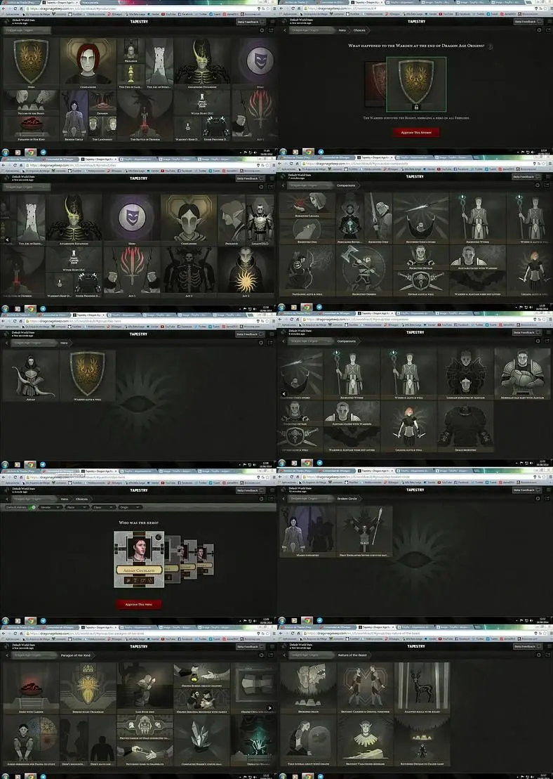 Several leaked screenshots of the Dragon Age Keep emerge