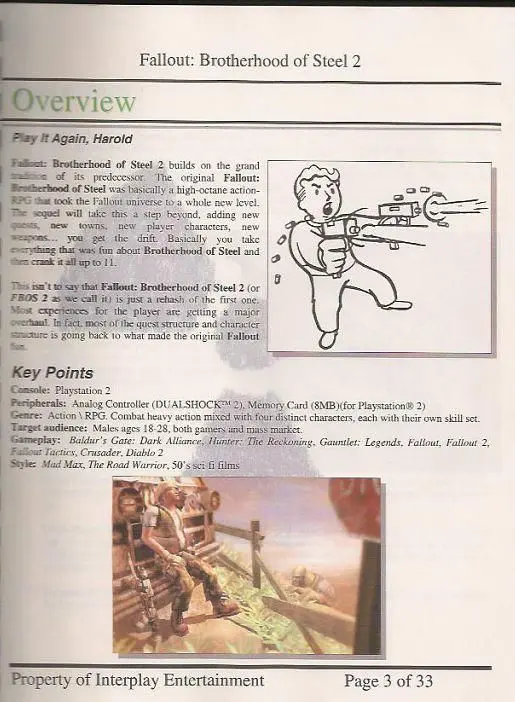 Leaked papers show canned Fallout: Brotherhood of Steel sequel