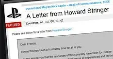 Sony's Howard Stringer issues apology to PlayStation gamers