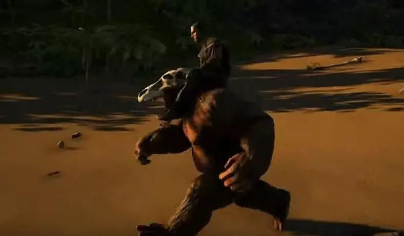 You can now ride around on an ape's shoulders in Ark: Survival Evolved