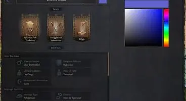 You Can Choose Your Newly Created Culture, Faith, and Title's Color in Crusader Kings 3: Royal Court