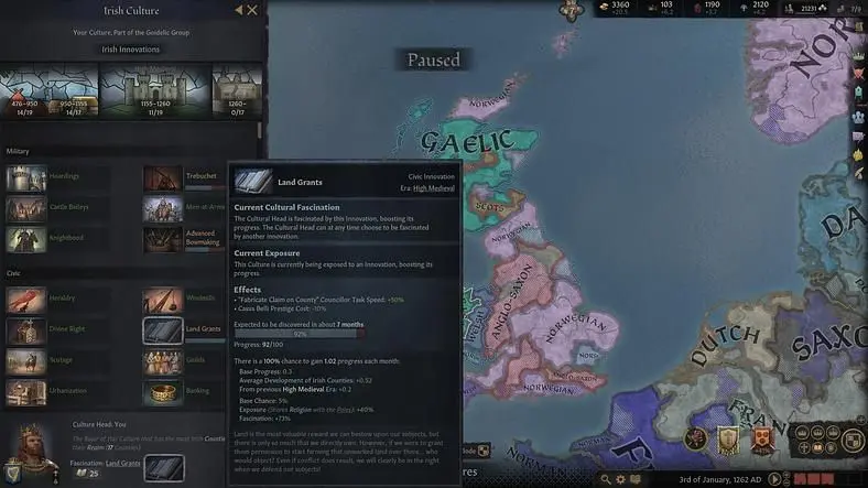 Crusader Kings 3 Culture and Innovations (Technology) Guide