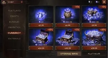 Diablo Immortal Microtransactions - Eternal Orbs, Eternal Legendary Crests, Cosmetics, and More