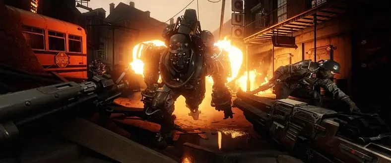 Wolfenstein 2 interview with Senior Games Designer Arcade Berg on new enemies, new levels, aliens and Mecha-Hitler.