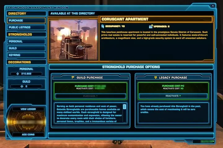 How to build your own house in Star Wars: The Old Republic