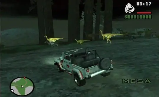 San Andreas transforms into Jurassic Park
