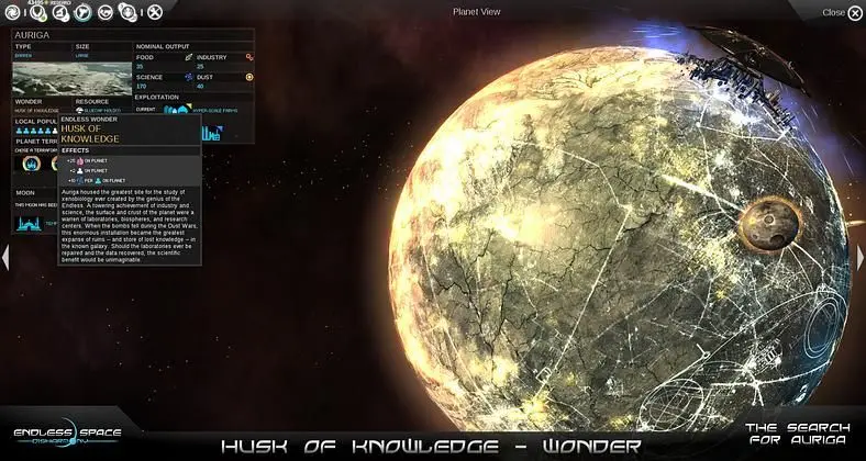 Endless Space gains a fifth free add-on, Search for Auriga now out