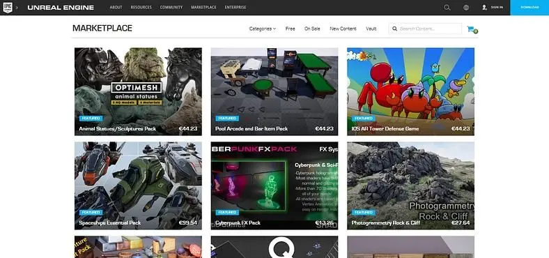 Unreal Engine Marketplace: New Revenue Sharing Ratio Announced