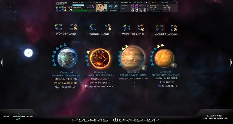 Endless Space receives free Light of Polaris update