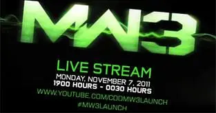 Activision to stream live Modern Warfare 3's UK midnight launch event