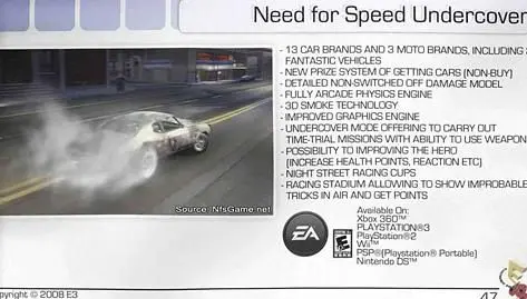 First detail scraps emerge for EA's Need for Speed: Undercover?