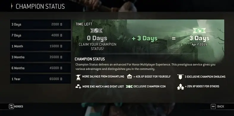 For Honor Green Ribbon - How to Get Champion Status?
