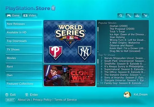 PS3 Slim and PSN Video Store feature