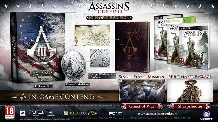 Three Collector's Editions of Assassin's Creed 3 announced for Europe
