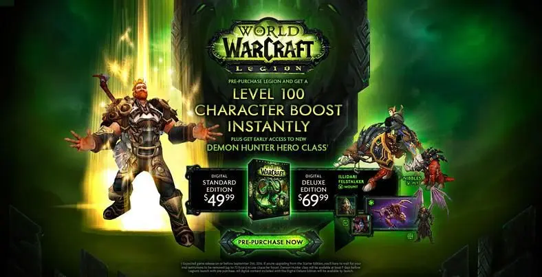 Rumor: Blizzard leaked World of Warcraft: Legion release date "on or before September 21st, 2016"