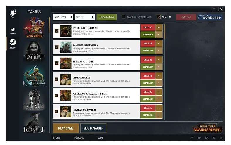 Creative Assembly announces that Total War: WARHAMMER will feature Official Mod Support and Steam Workshop