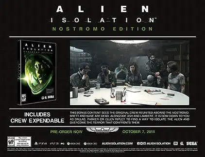 Alien: Isolation pre-order DLC brings back the original Alien cast