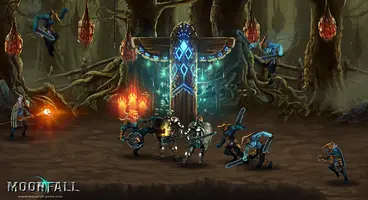 Moonfall is a fantasy beat-em-up in the style of Golden Axe