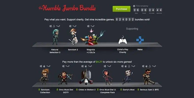 Humble Jumbo Bundle includes Natural Selection 2, Orcs Must Die, Sanctum 2