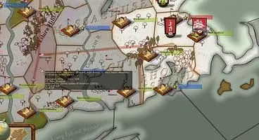 Birth Of America uses a simultaneous turn based battle system, which basically means that its a bloody free for all, much like a typical war.