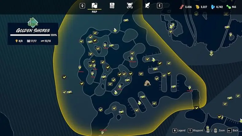 Maneater All Landmark Locations - Sapphire Bay, The Gulf, Fawtick Bayou, Dead Horse Lake, Golden Shores, Prosperity Sands, Caviar Key