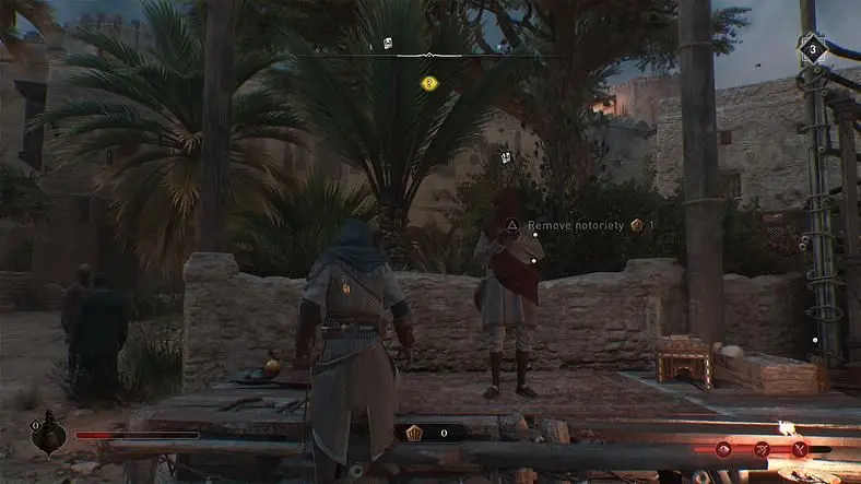 How does the notoriety system work in Assassin's Creed Mirage?