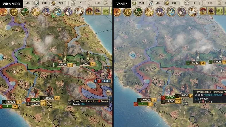 Imperator: Rome Mods Overview - No Fog, Longer Sessions, More Countries