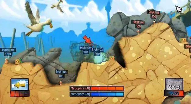 Team 17 announced environmental features for Worms Revolution