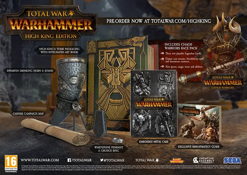 Release date, DLC, special editions announced for Total War: Warhammer