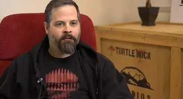 Turtle Rock had "first-person wizard combat" project, "was a little geeky"