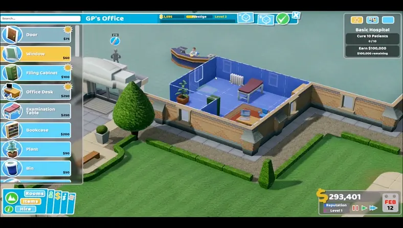 We’ve seen the spiritual successor to Bullfrog’s Theme Hospital! Let’s get some impressions in here STAT!