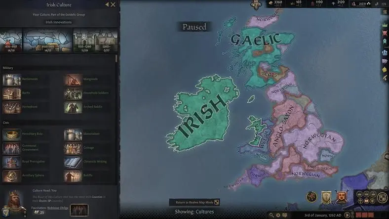 Crusader Kings 3 Culture and Innovations (Technology) Guide