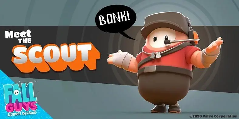 Fall Guys Reveals Team Fortress 2 Scout Costume, Available Today