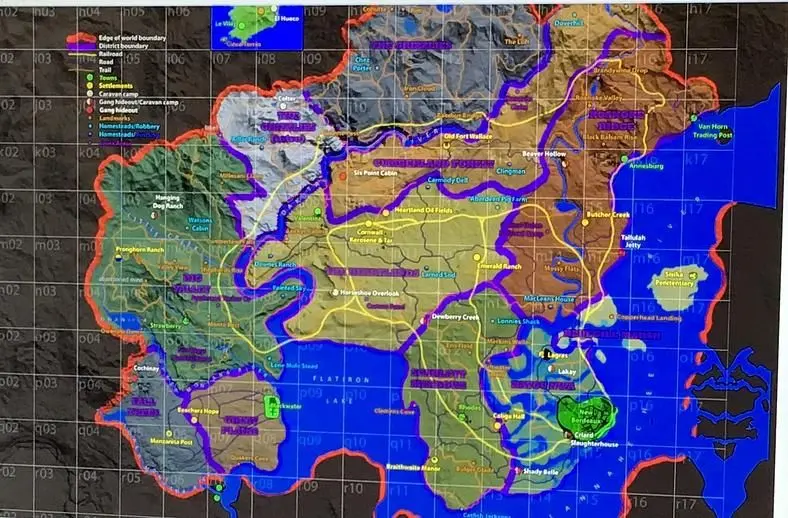Red Dead Redemption 2’s world map has leaked