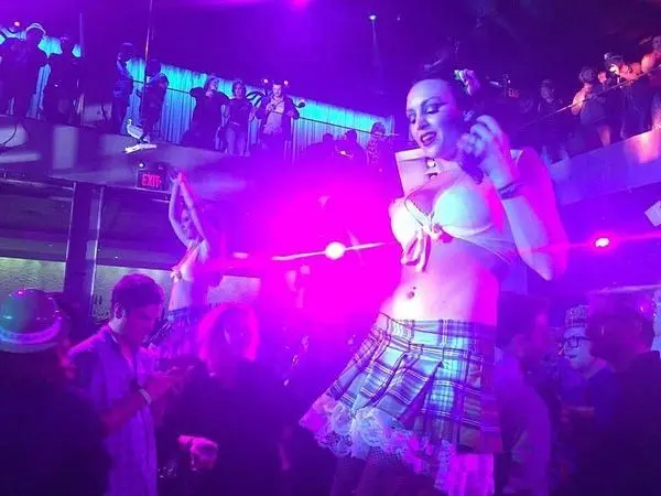 Somebody at Microsoft hired schoolgirl gogo dancers for a GDC party