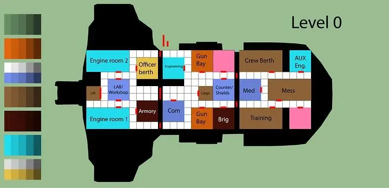 Ship layouts and service branches detailed for sci-fi soap opera The Mandate